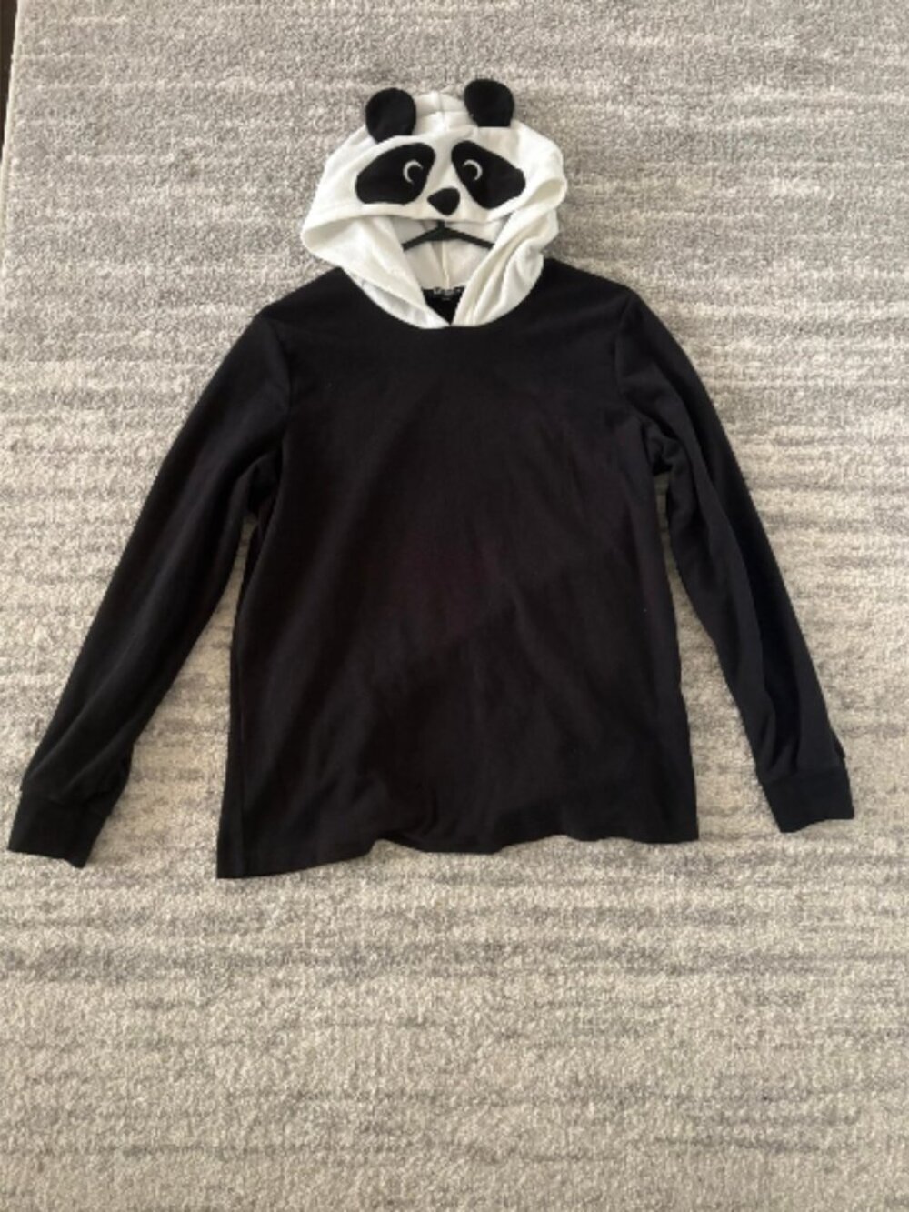 Soft Black and White Panda Hoodie Sweater from George